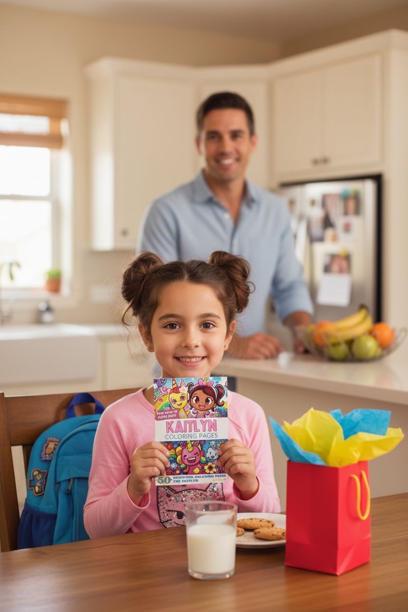 Kaitlyn coloring book in use