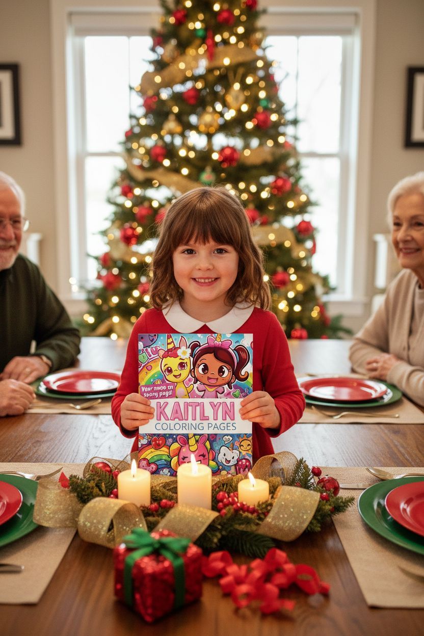 Kaitlyn Christmas coloring pages gift