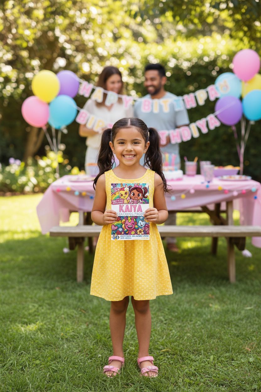 Kaiya coloring book in use