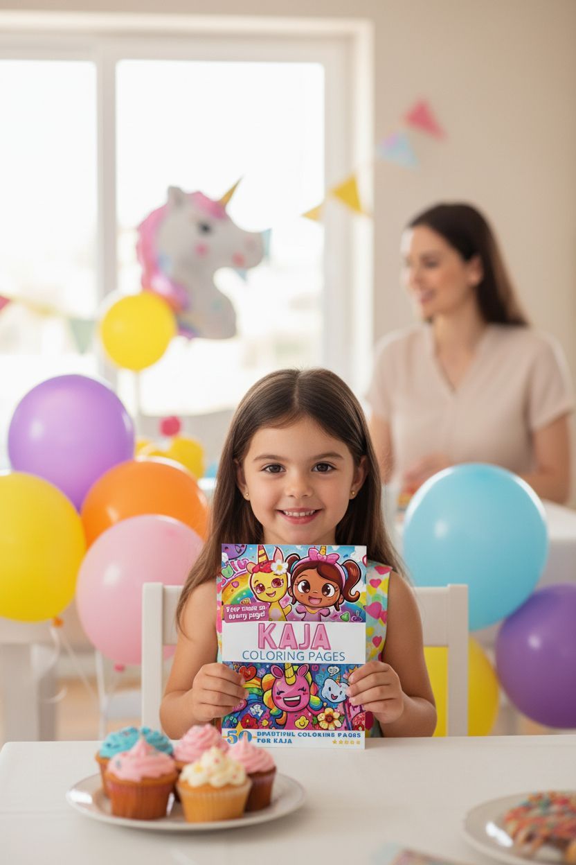 Kaja coloring book in use