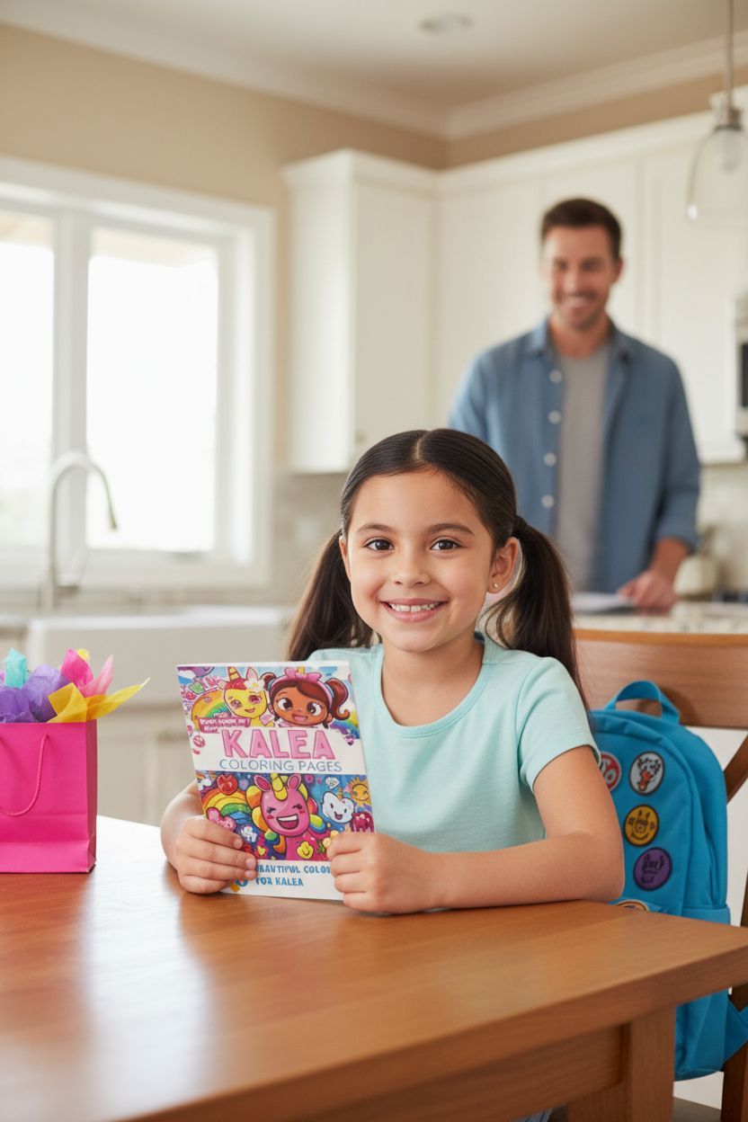 Kalea coloring book in use