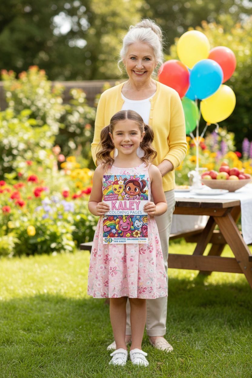 Kaley coloring book in use