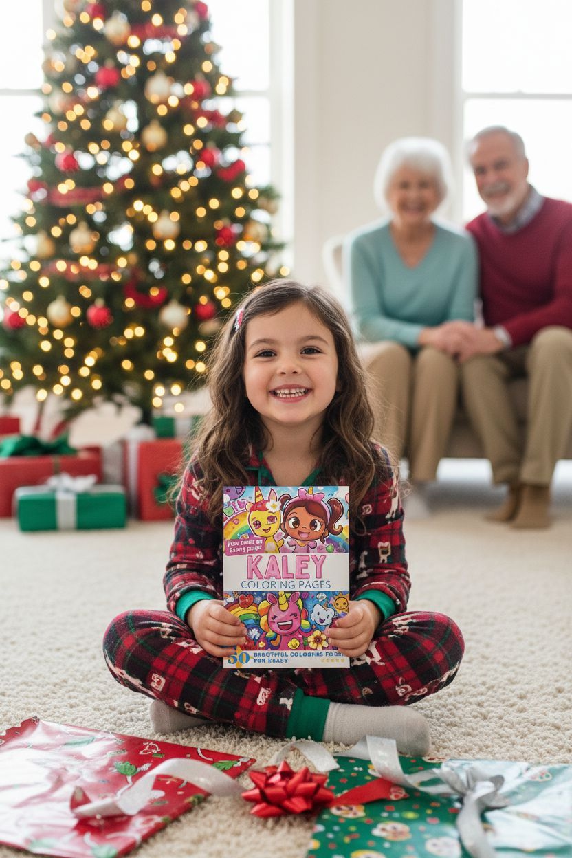 Kaley Christmas coloring pages gift
