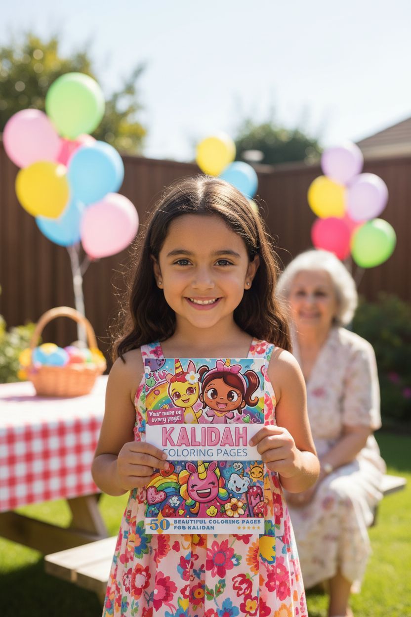 Kalidah coloring book in use