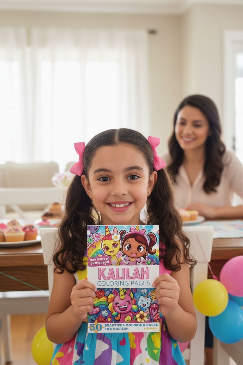 Kalilah coloring book in use