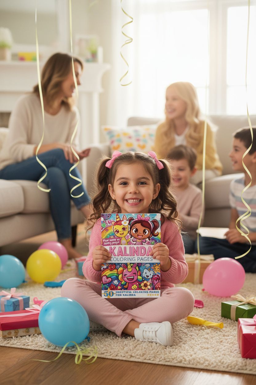 Kalinda coloring book in use