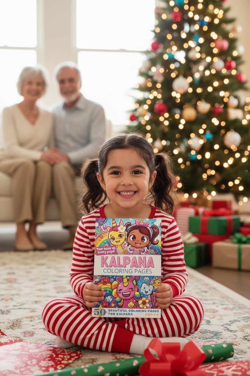 Kalpana Christmas coloring pages gift