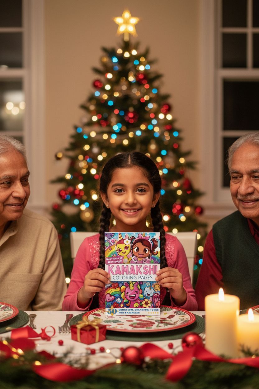 Kamakshi Christmas coloring pages gift