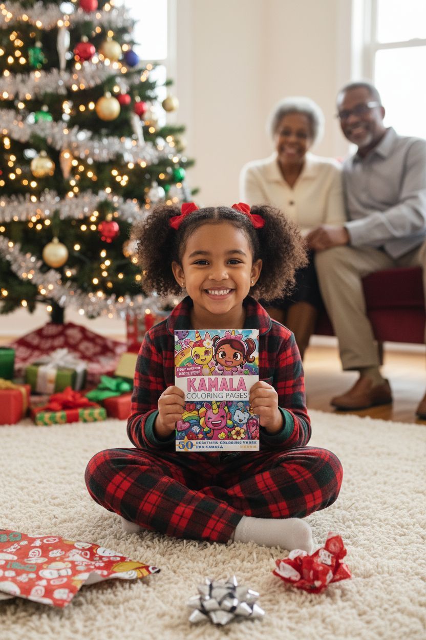 Kamala Christmas coloring pages gift