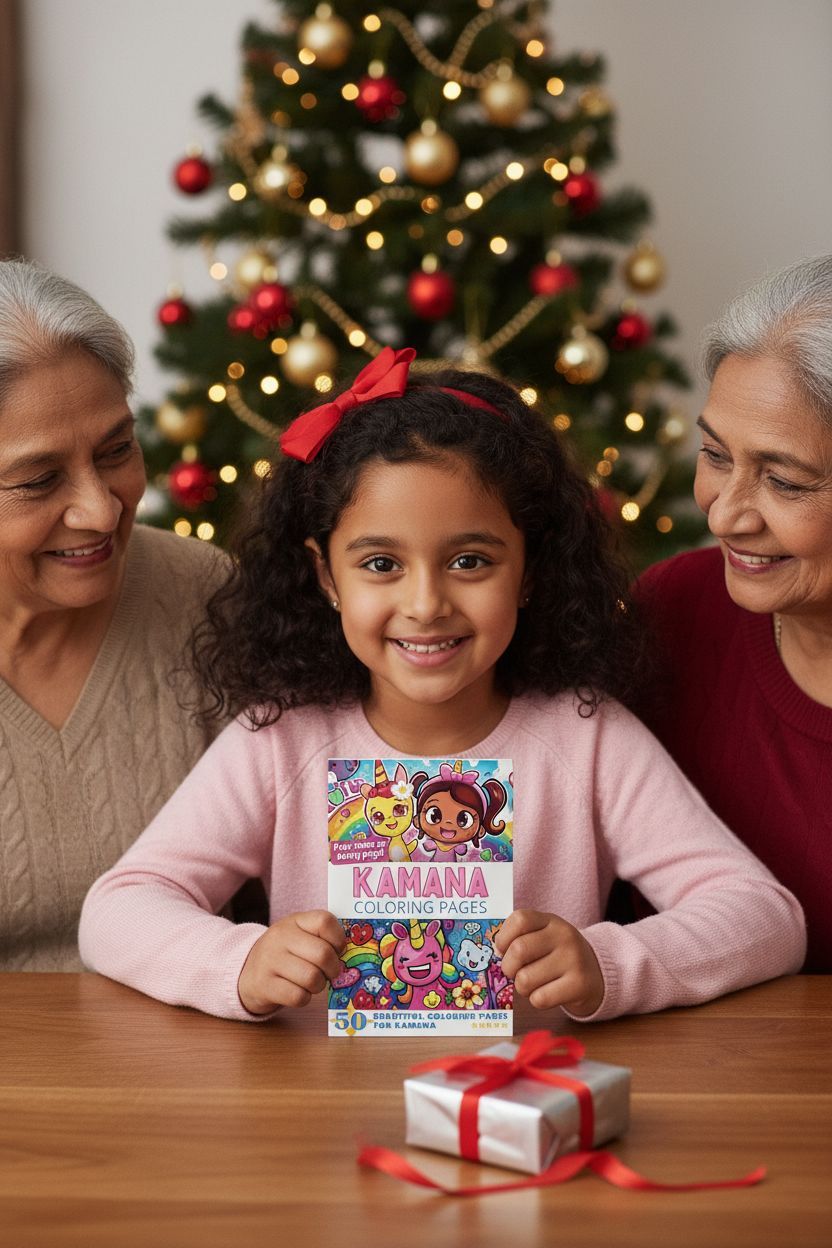 Kamana Christmas coloring pages gift