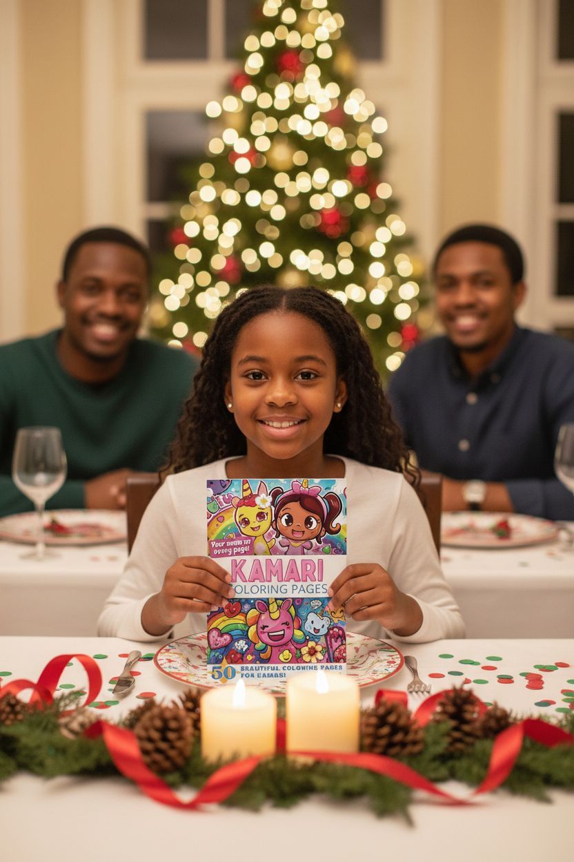 Kamari Christmas coloring pages gift