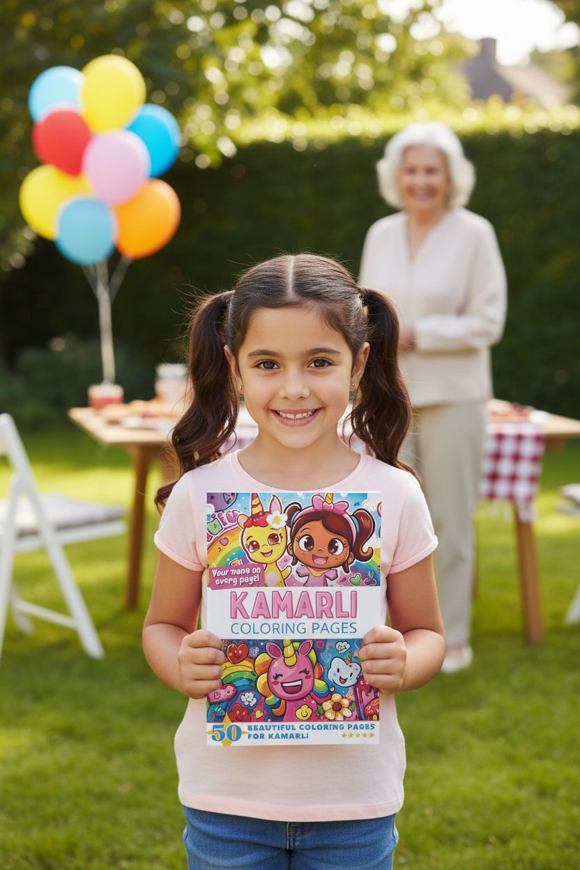 Kamarli coloring book in use