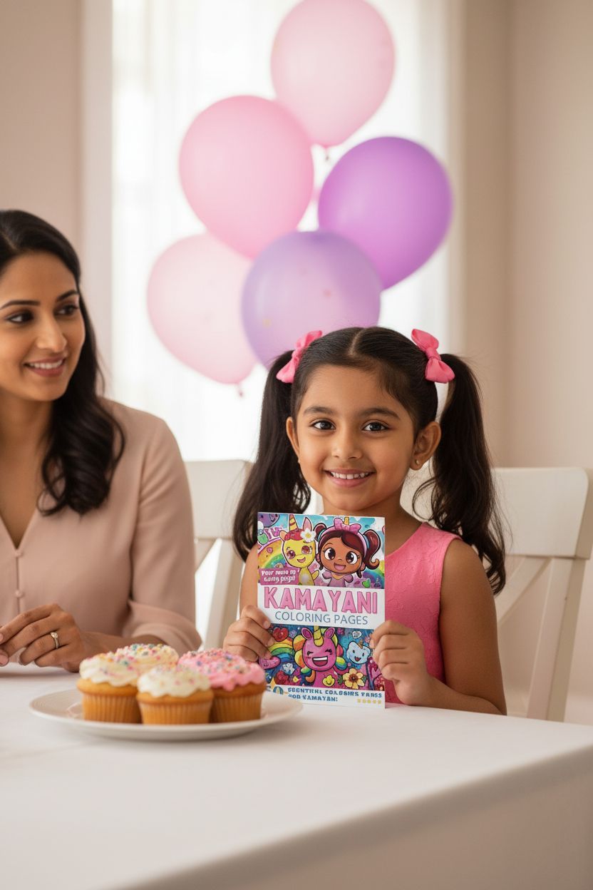 Kamayani coloring book in use