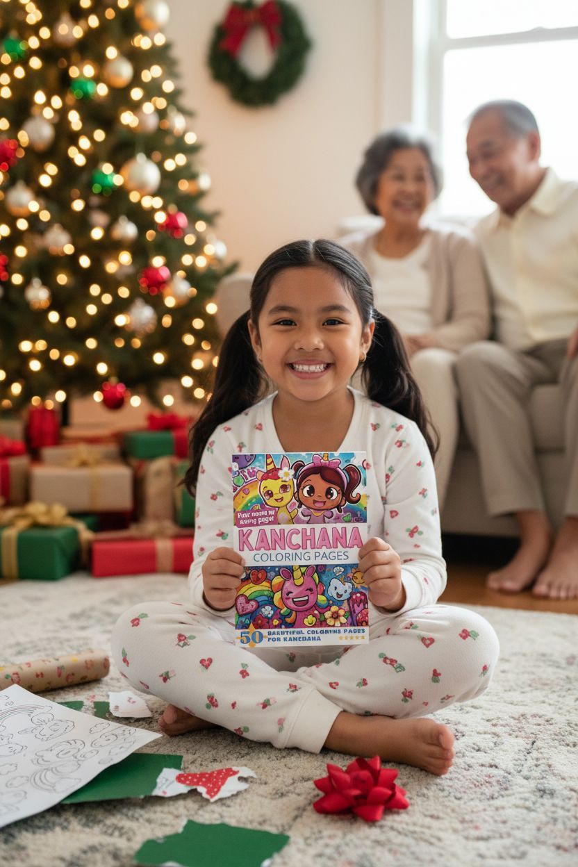 Kanchana Christmas coloring pages gift