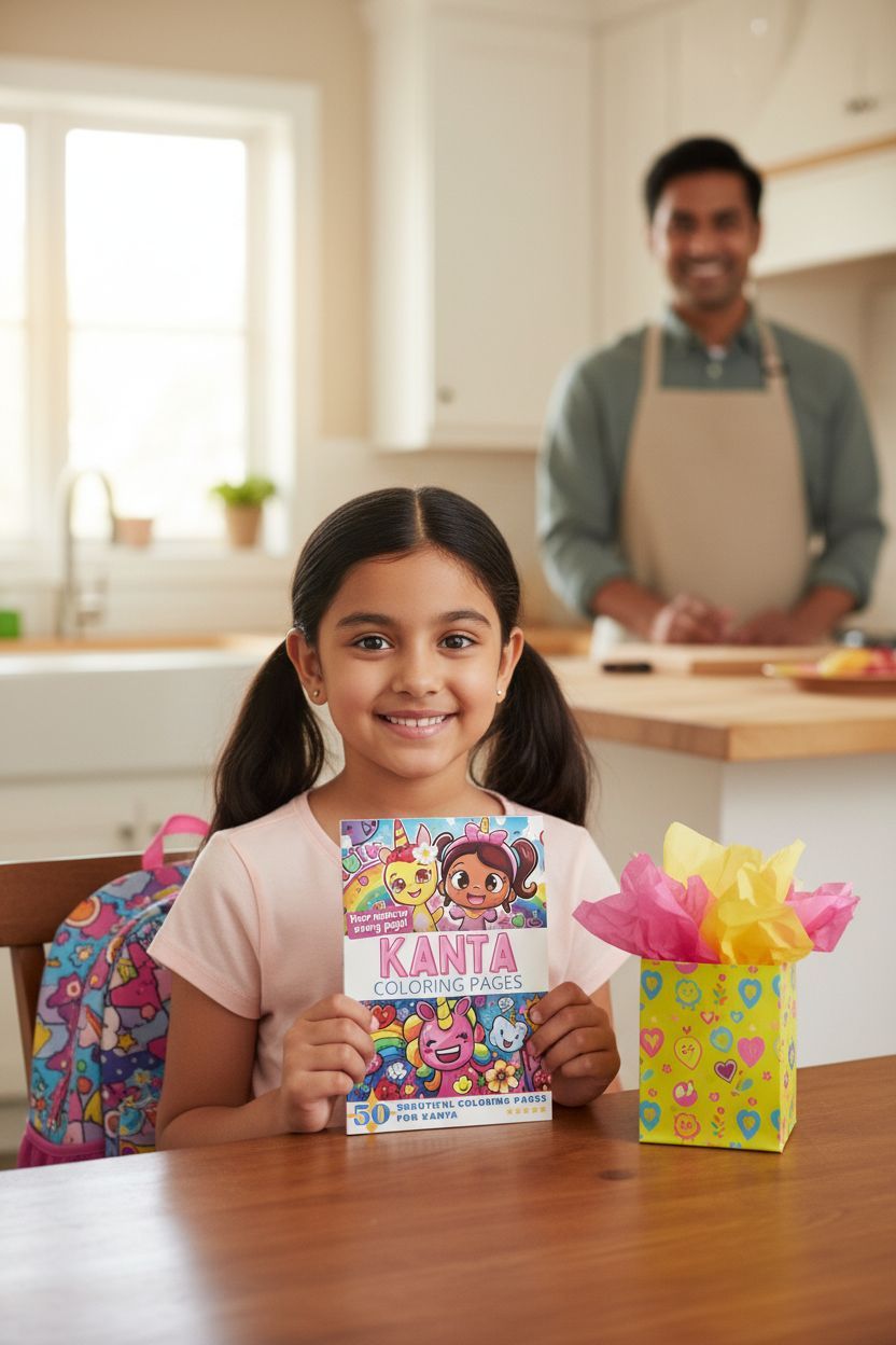 Kanta coloring book in use