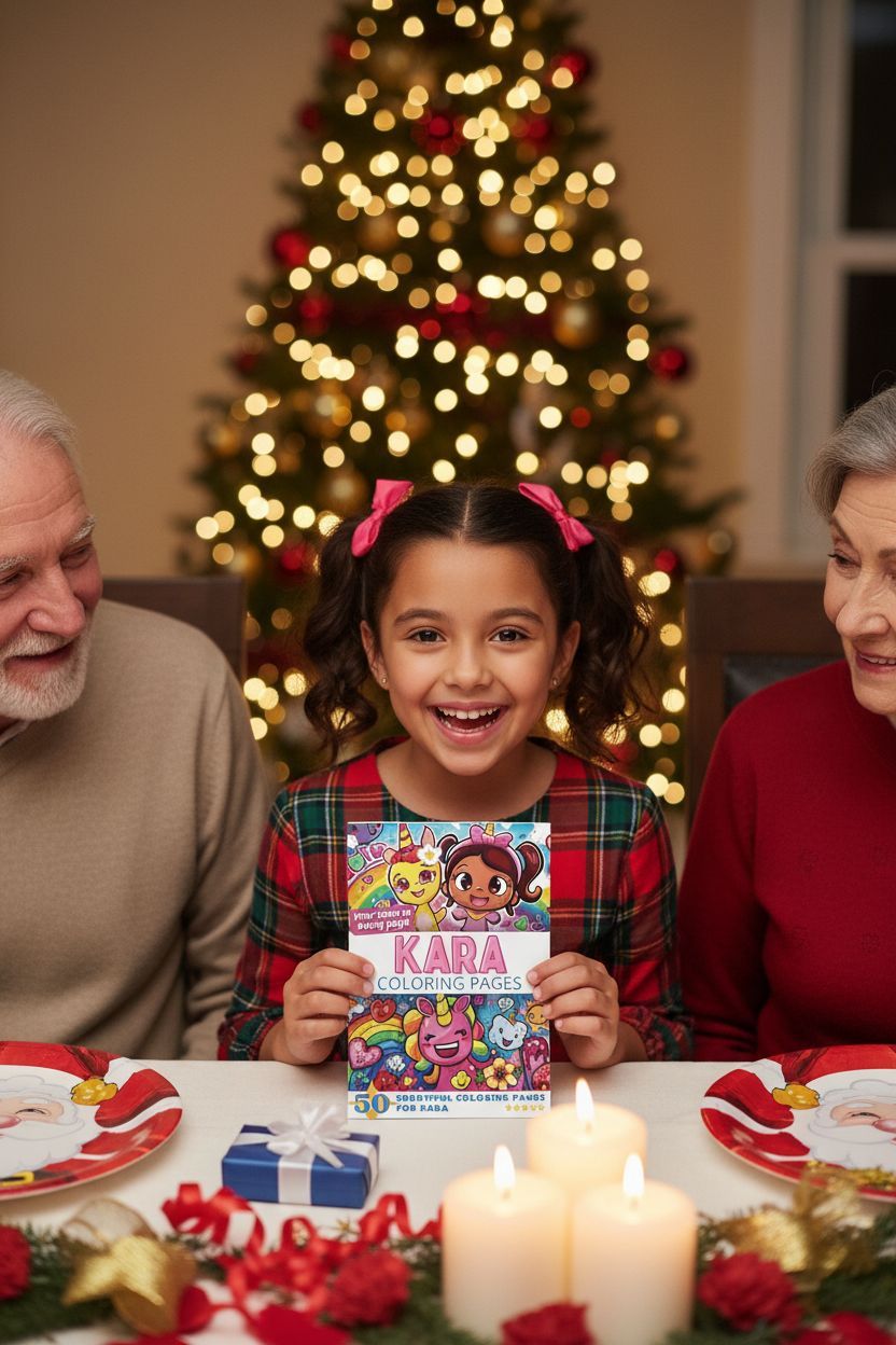 Kara Christmas coloring pages gift
