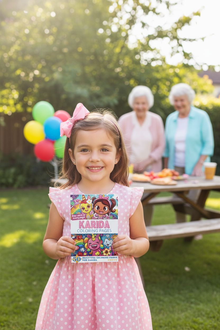 Karida coloring book in use