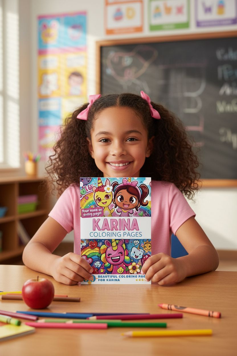 Karina personal coloring pages