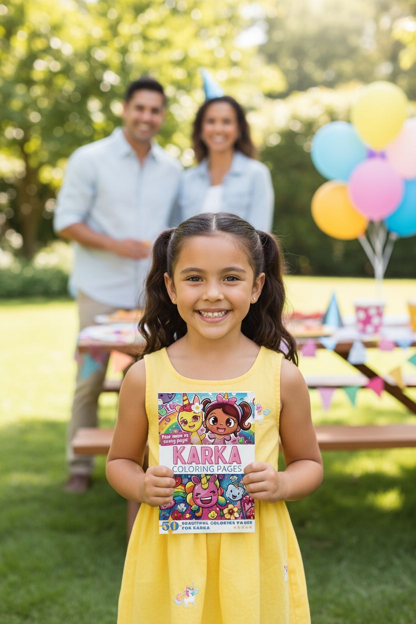 Karka coloring book in use