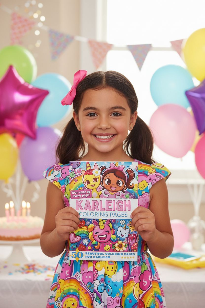 Karleigh coloring book in use