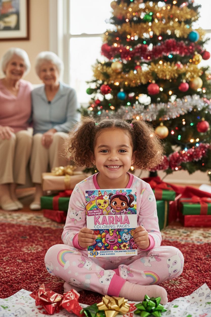 Karma Christmas coloring pages gift