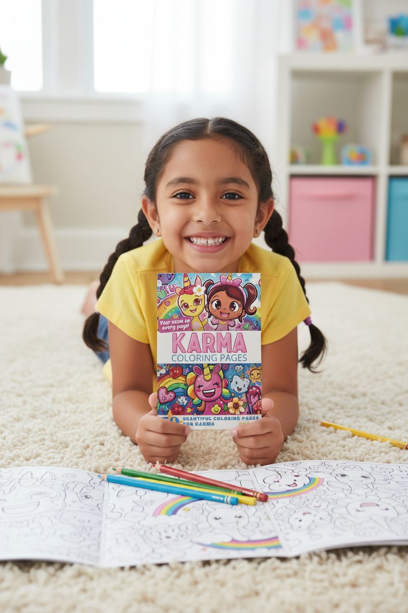 Karma personal coloring pages