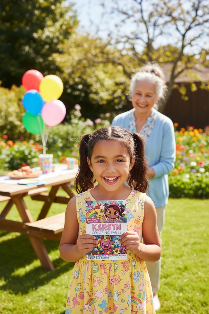 Karsyn coloring book in use