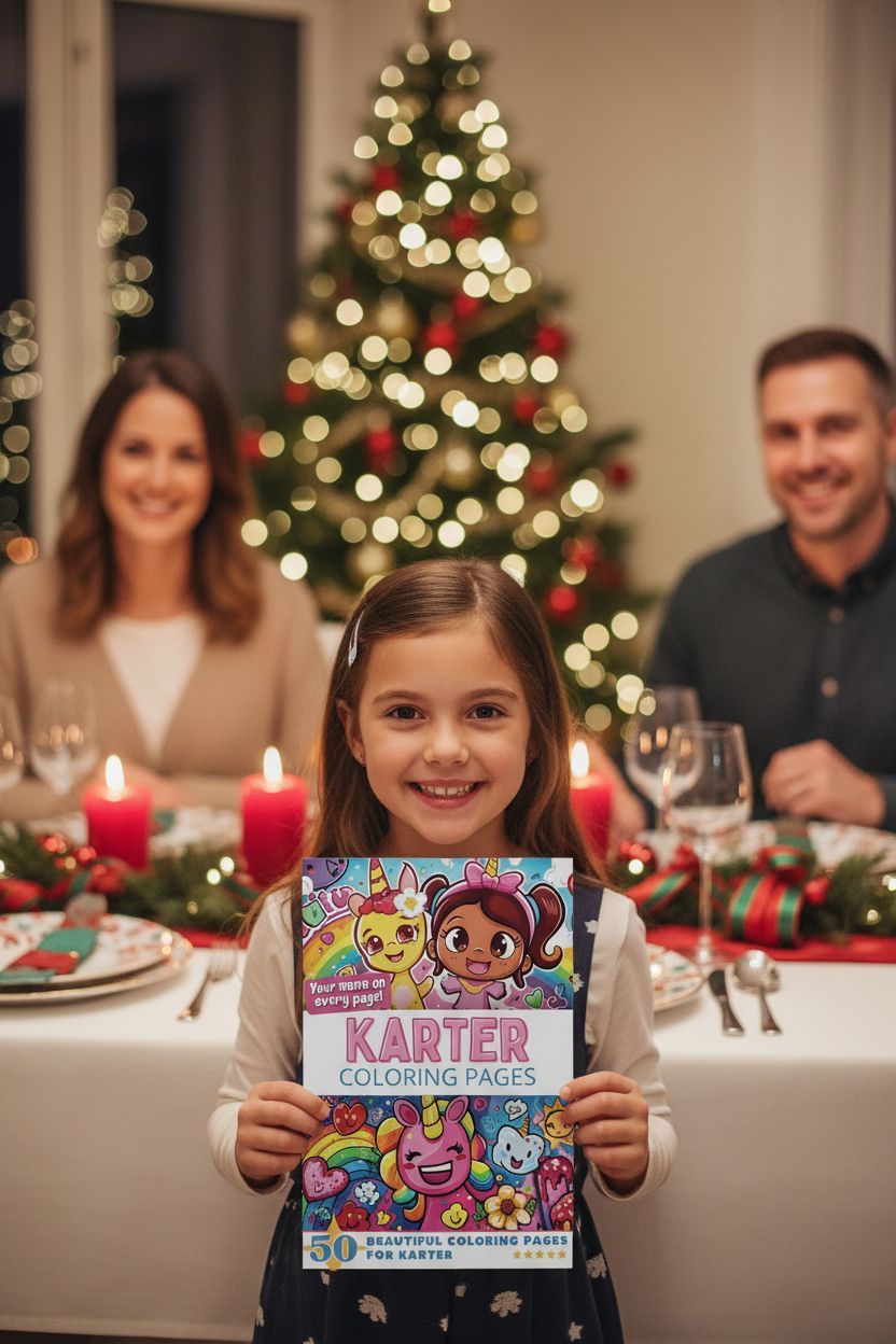 Karter Christmas coloring pages gift