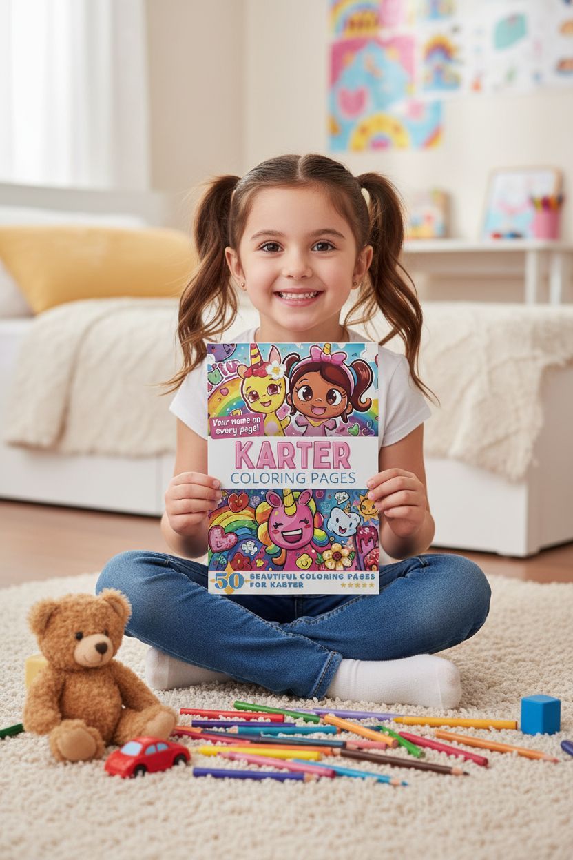 Karter personal coloring pages