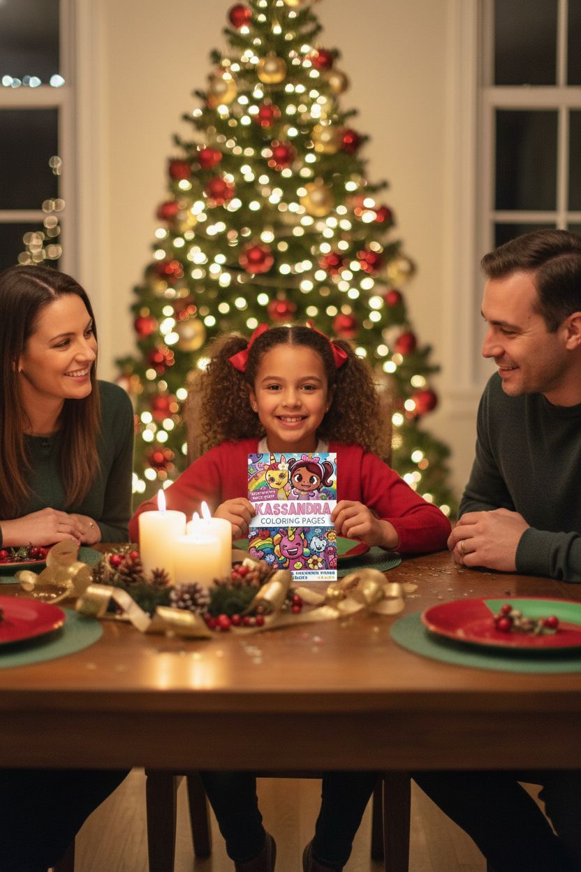 Kassandra Christmas coloring pages gift