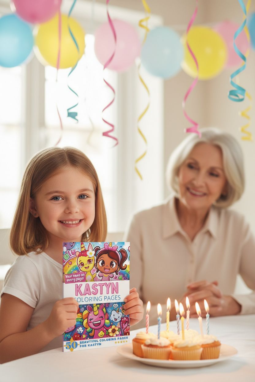 Kastyn coloring book in use