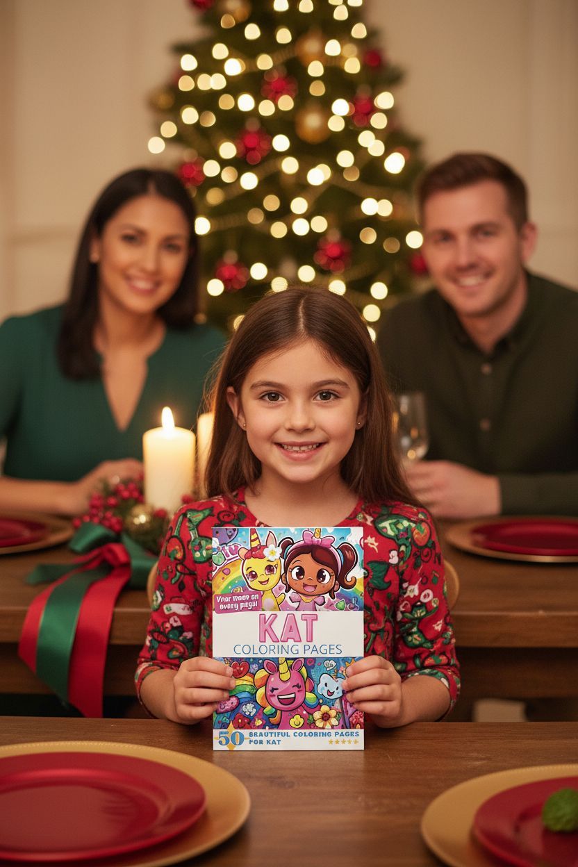 Kat Christmas coloring pages gift