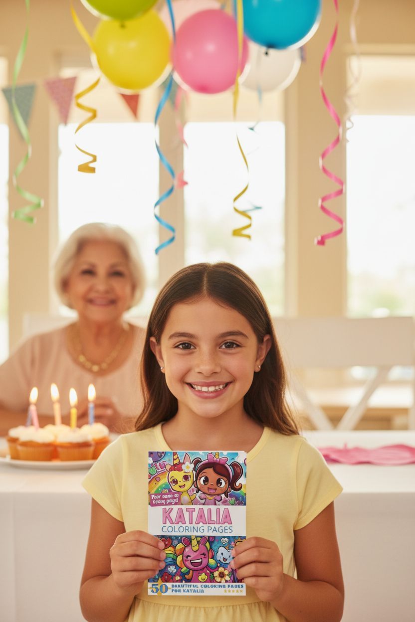 Katalia coloring book in use