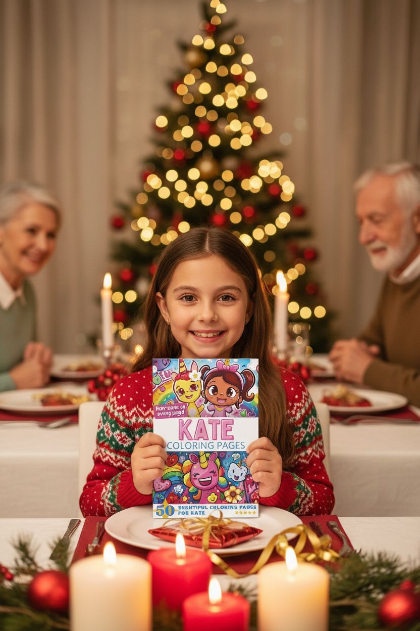 Kate Christmas coloring pages gift