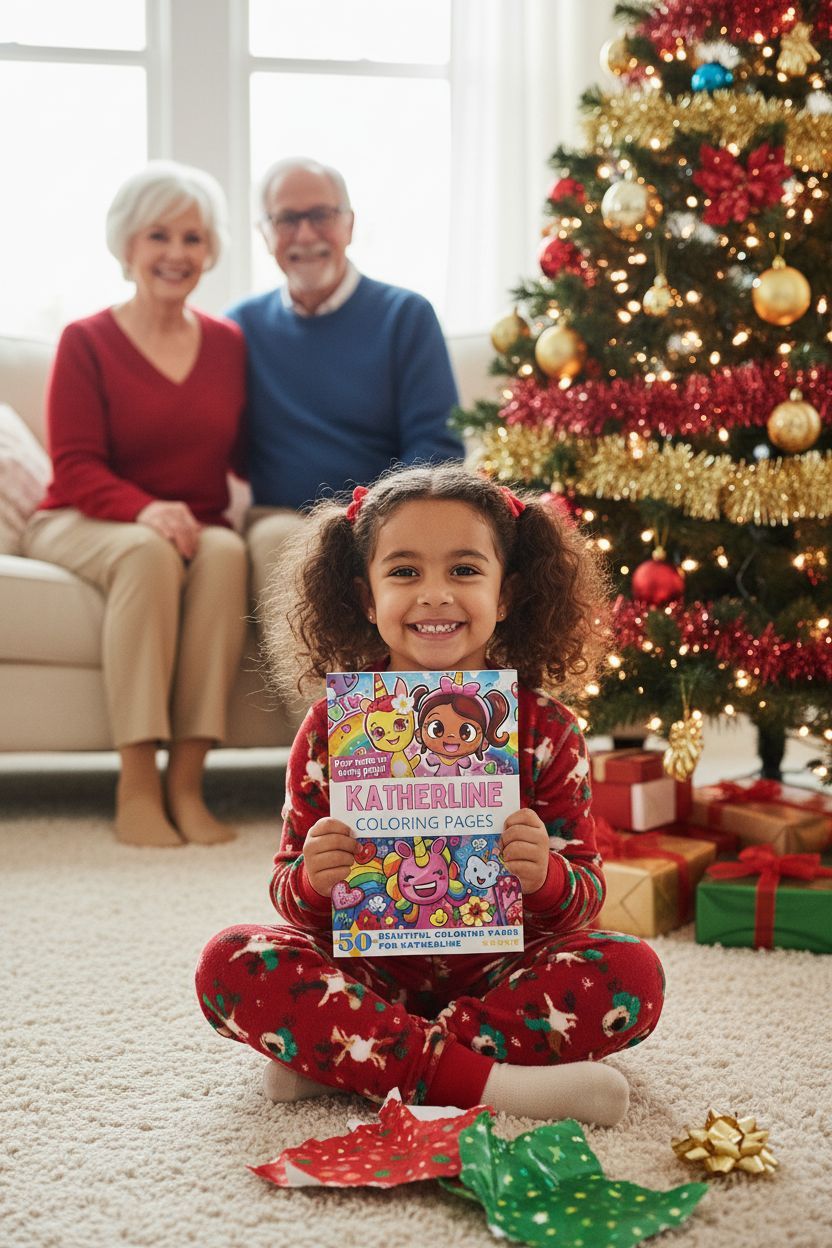 Katherline Christmas coloring pages gift