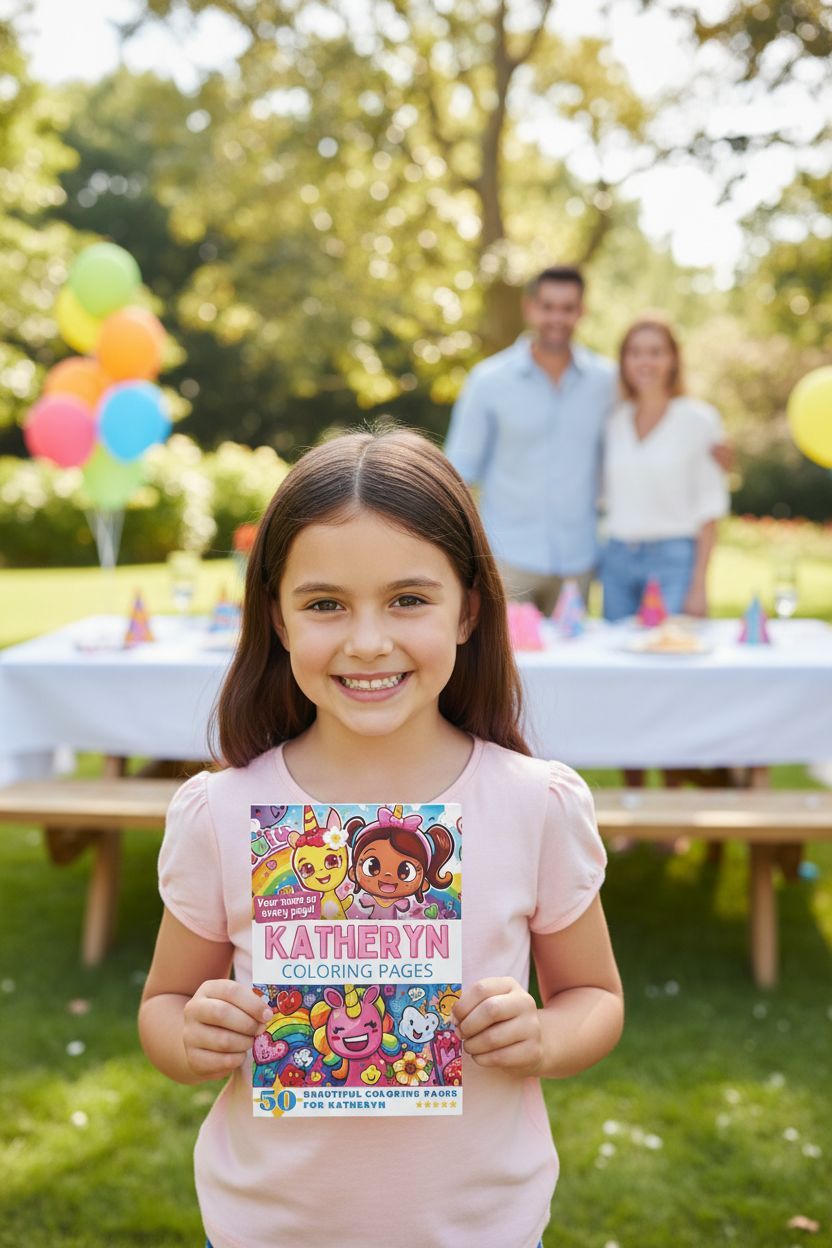 Katheryn coloring book in use