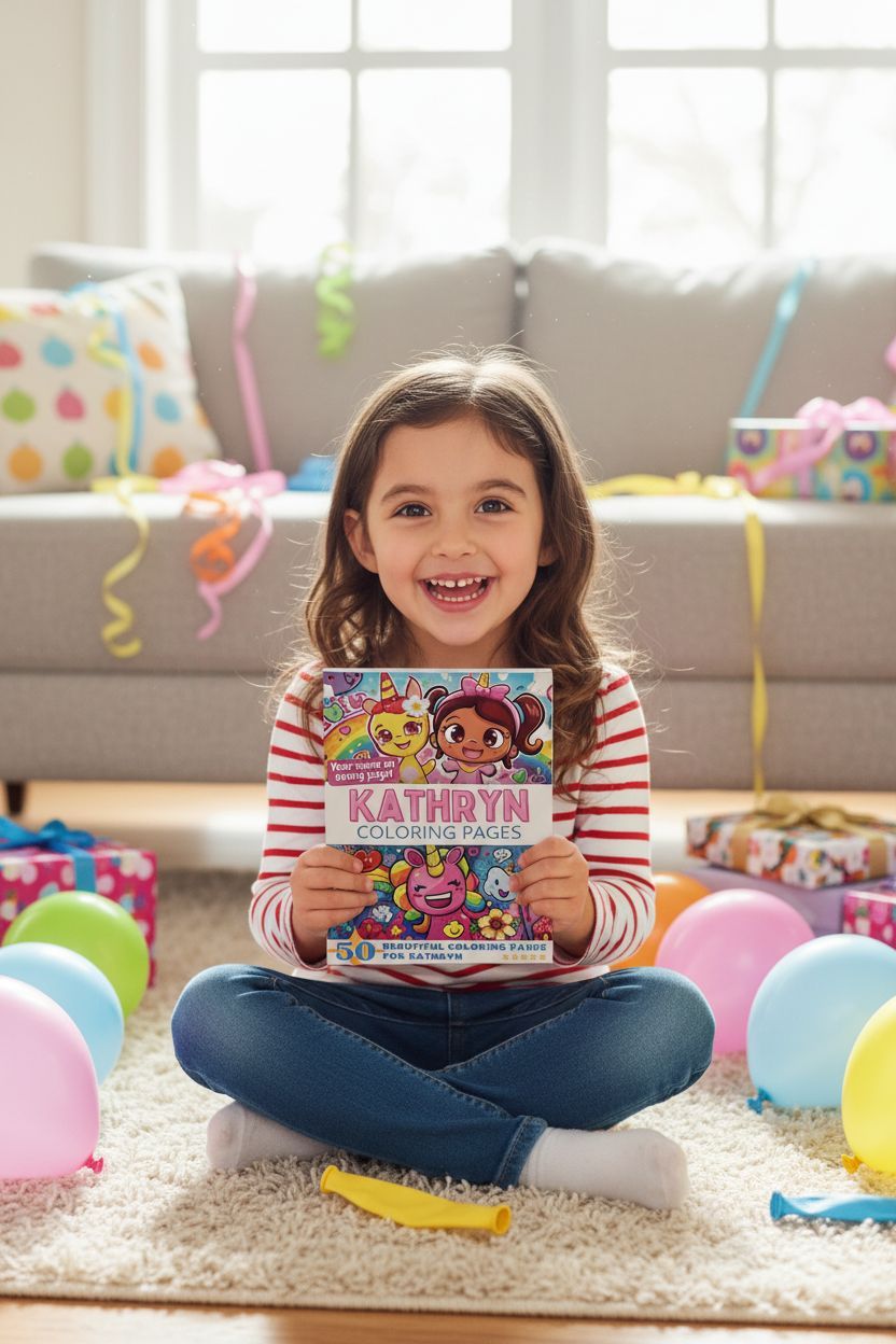 Kathryn coloring book in use