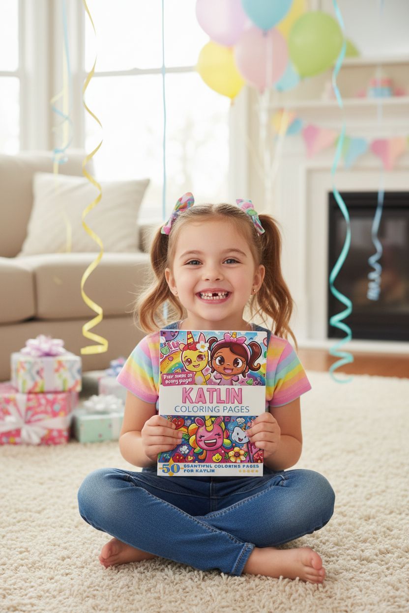 Katlin coloring book in use