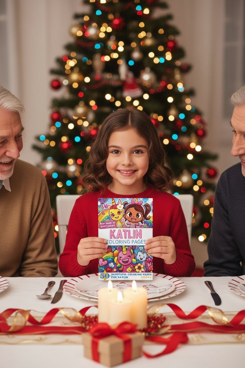 Katlin Christmas coloring pages gift