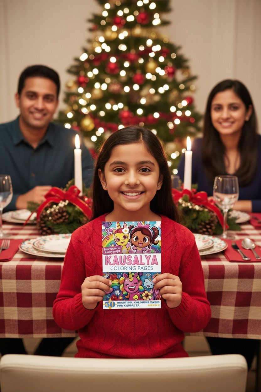 Kausalya Christmas coloring pages gift