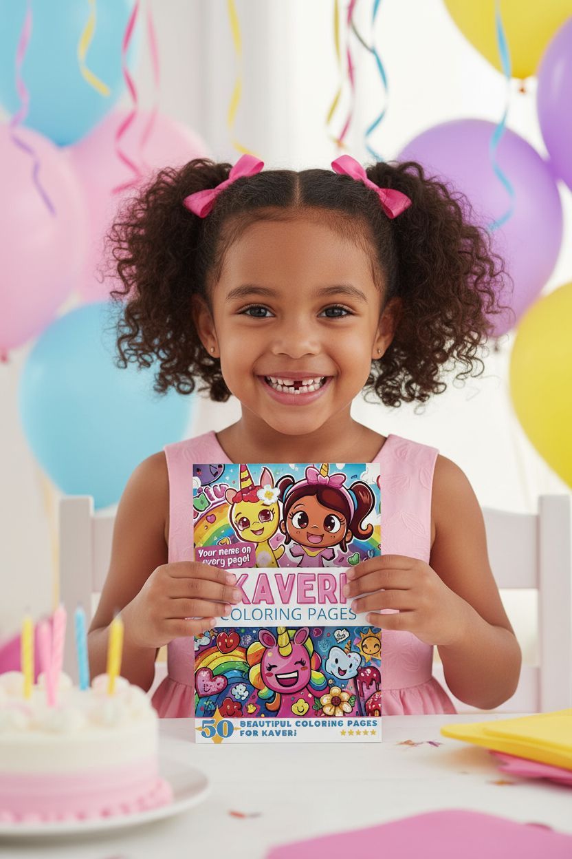 Kaveri coloring book in use