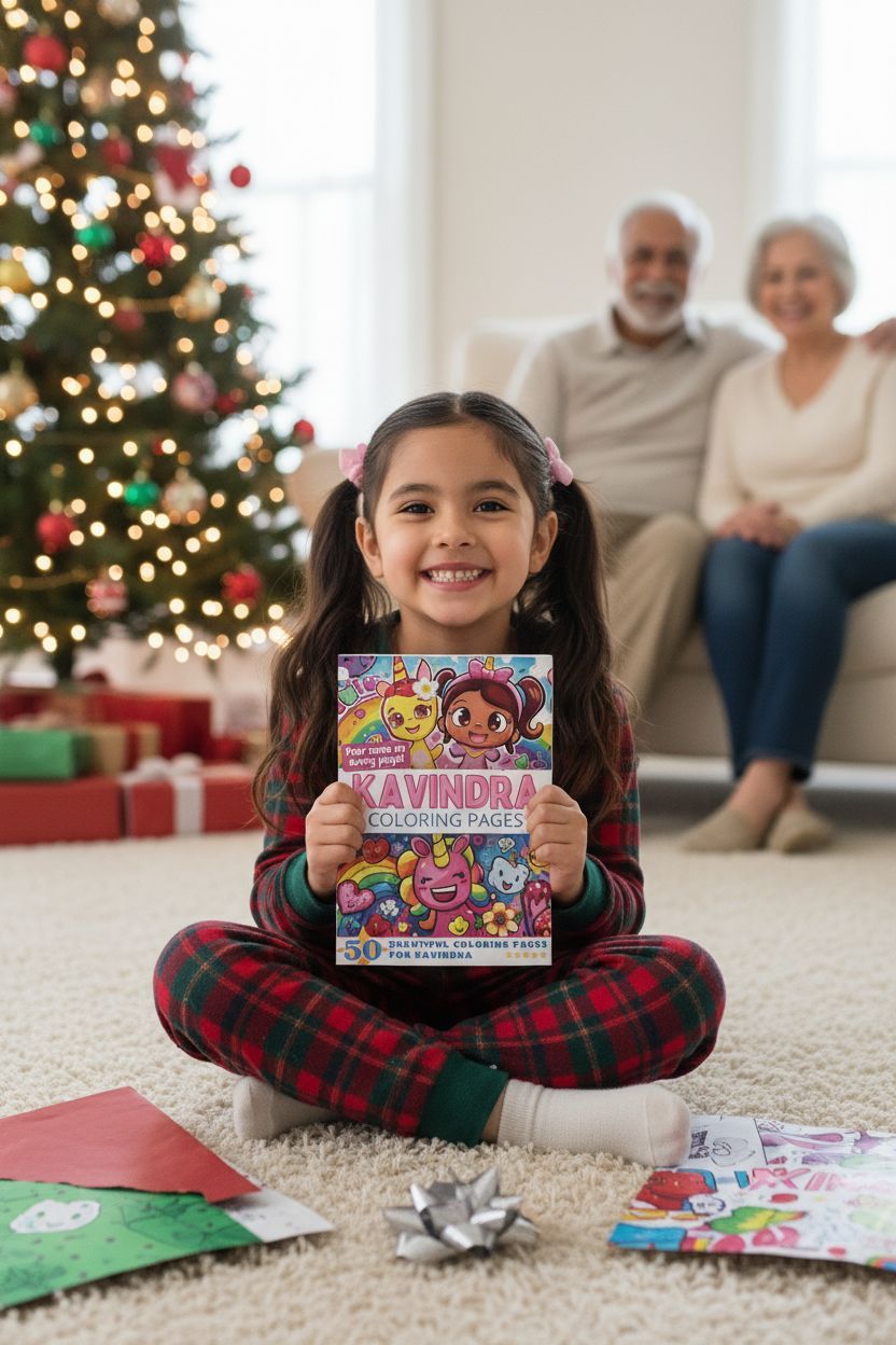 Kavindra Christmas coloring pages gift