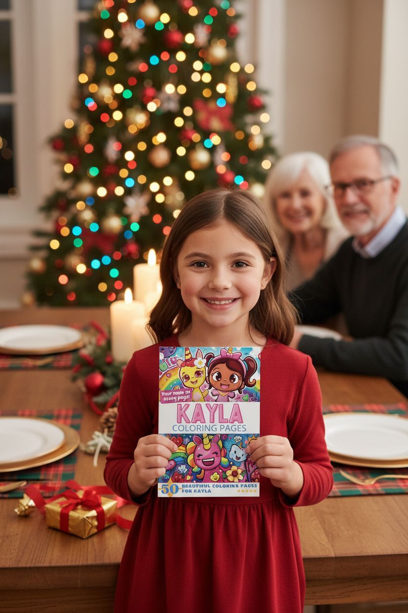 Kayla Christmas coloring pages gift