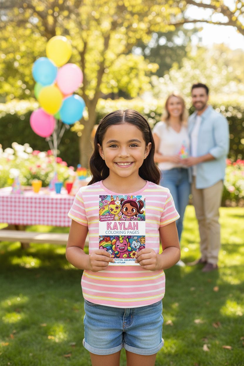 Kaylah coloring book in use