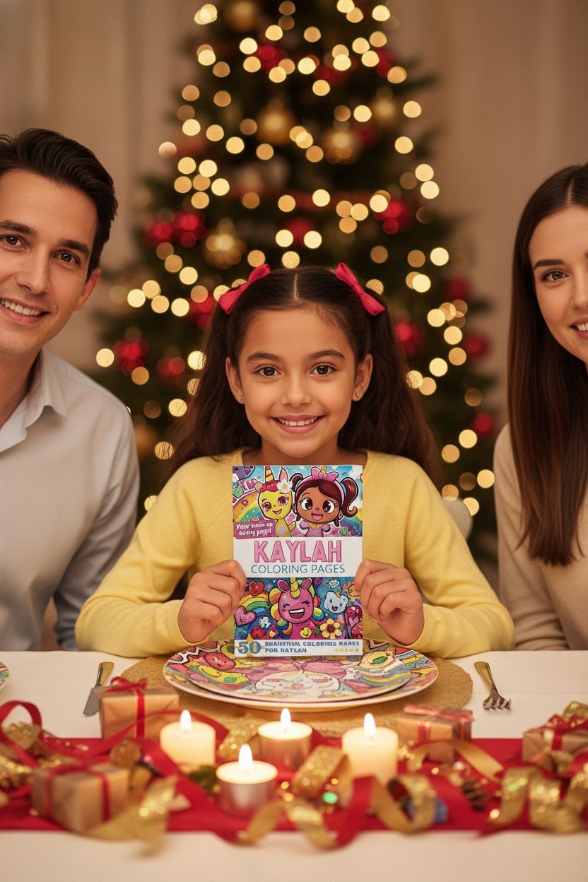Kaylah Christmas coloring pages gift