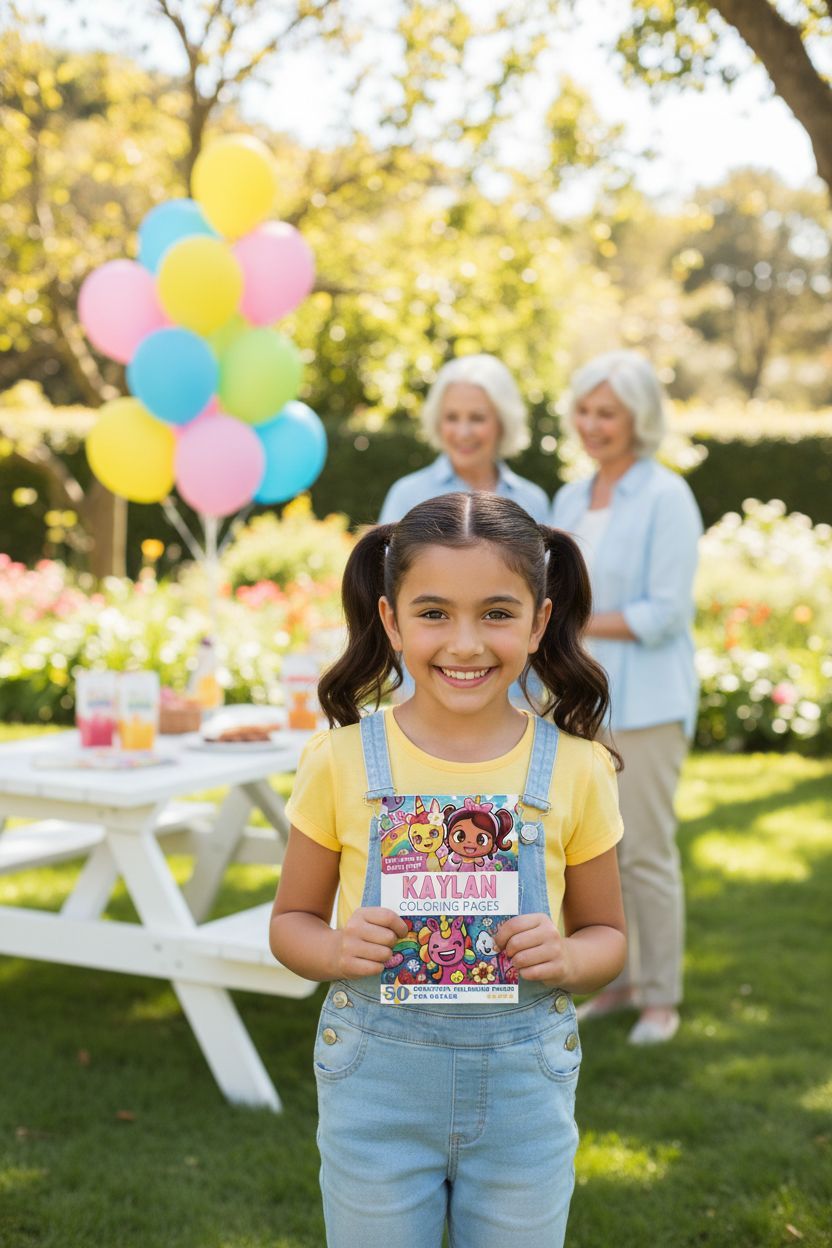 Kaylan coloring book in use