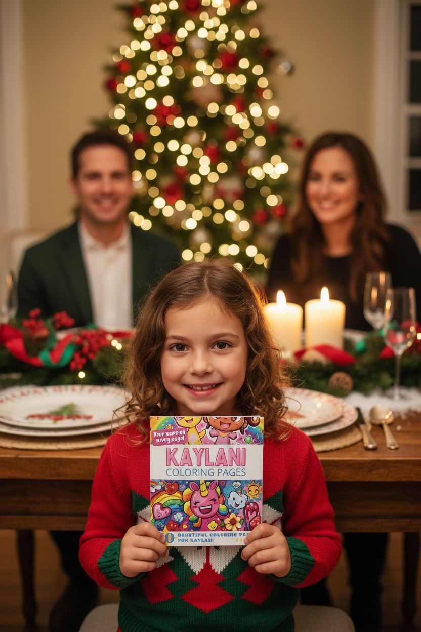 Kaylani Christmas coloring pages gift