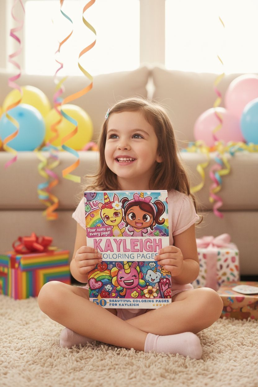 Kayleigh coloring book in use