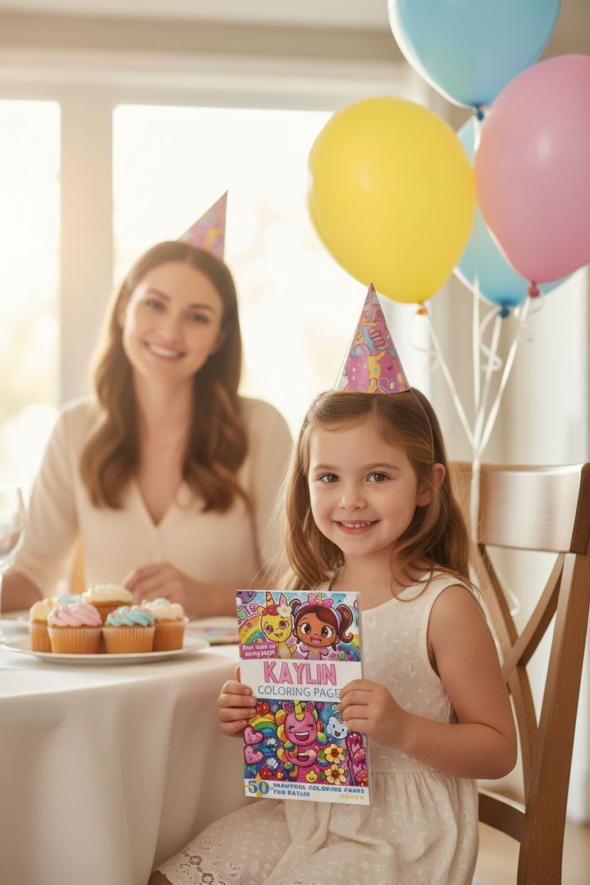 Kaylin coloring book in use