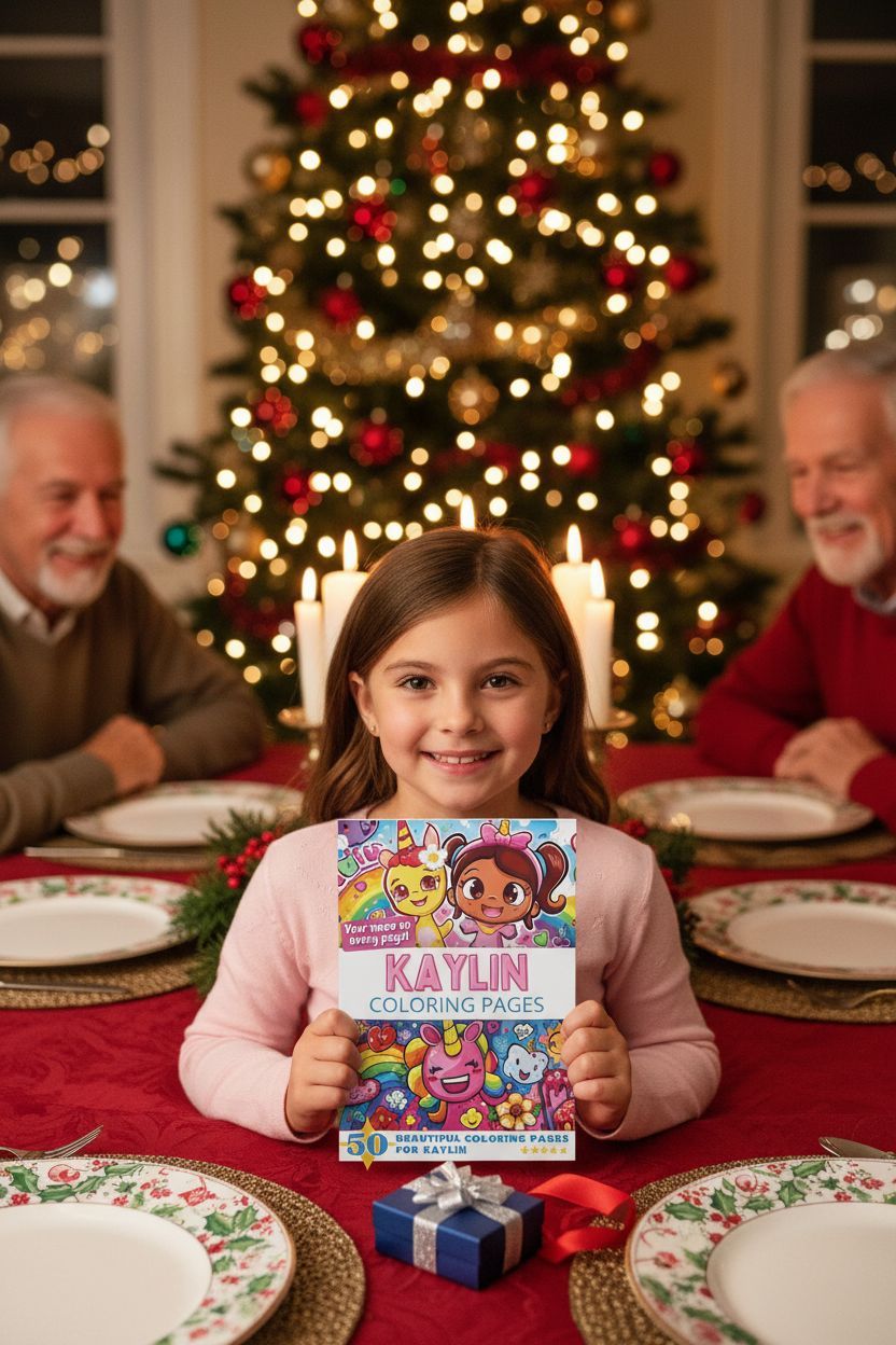 Kaylin Christmas coloring pages gift